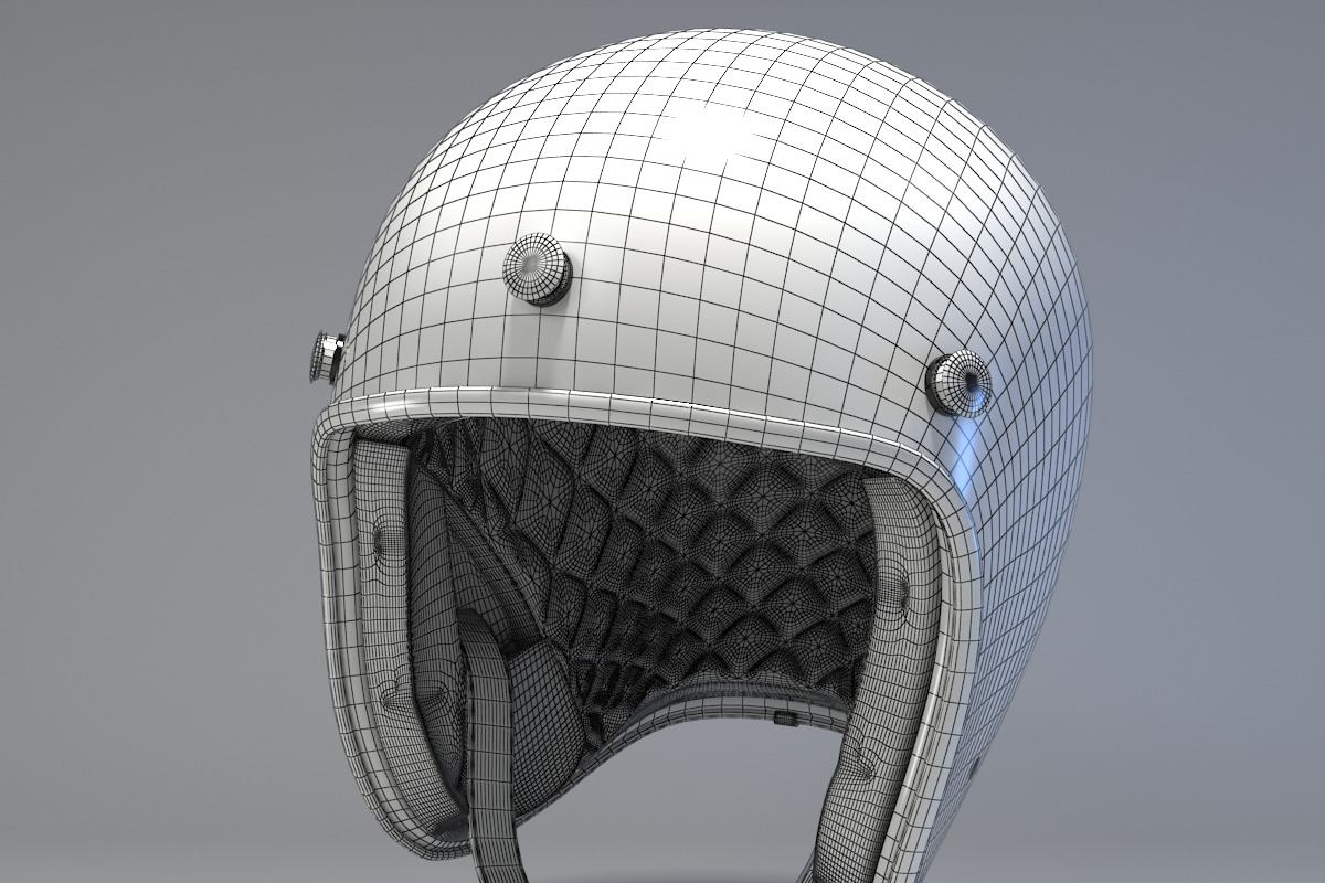 Retro Motorcycle Helmet in Appliances - product preview 8