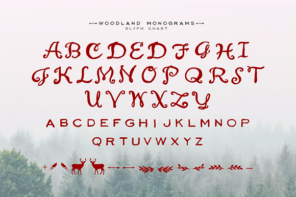Woodland Monograms Font in Symbol Fonts - product preview 3