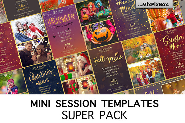 Mini Sessions Templates Super Pack