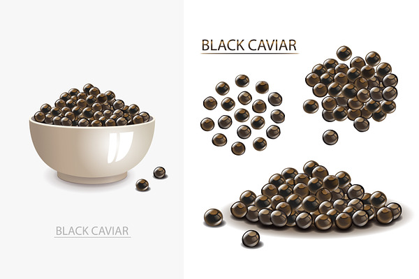 Black Caviar vector set