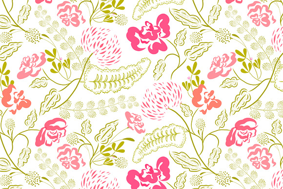 Fresh Flowers - Seamless Pattern in Patterns - product preview 3