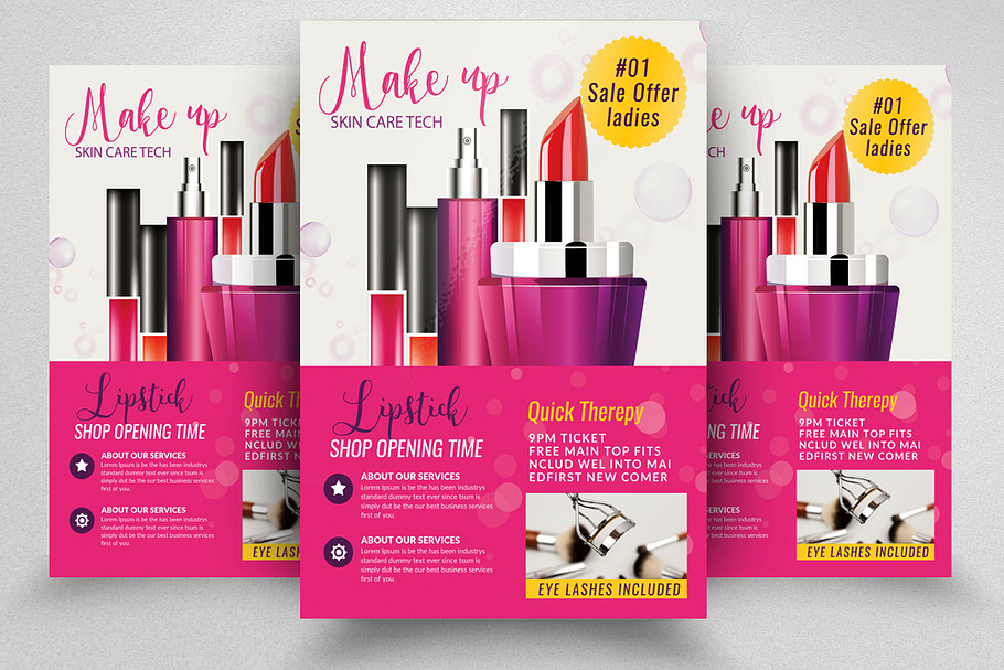 Cosmetic Product Flyer Template in Flyer Templates - product preview 8
