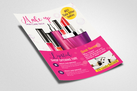 Cosmetic Product Flyer Template in Flyer Templates - product preview 1