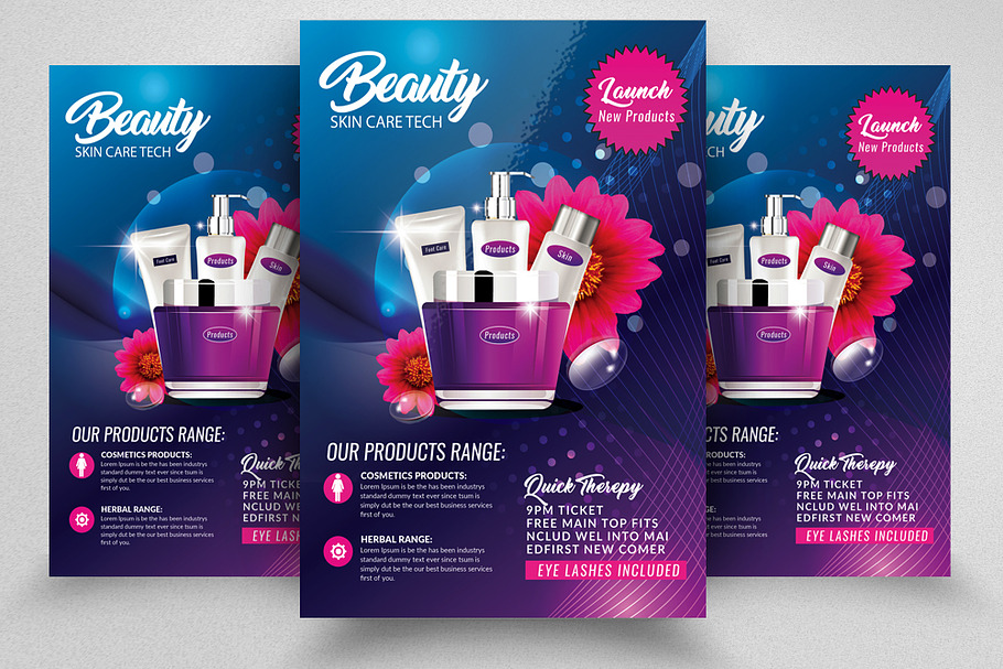 Beauty Make-Up Cosmetic Flyer in Flyer Templates - product preview 8