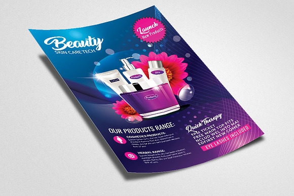 Beauty Make-Up Cosmetic Flyer in Flyer Templates - product preview 1