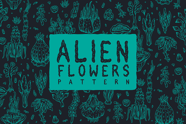 Alien Flowers Pattern