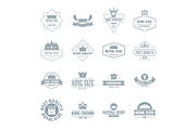 Crown royal logo icons set