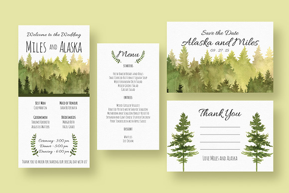In the Woods Wedding Suite in Wedding Templates - product preview 1