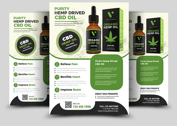 Hemp Product Flyer in Flyer Templates - product preview 1