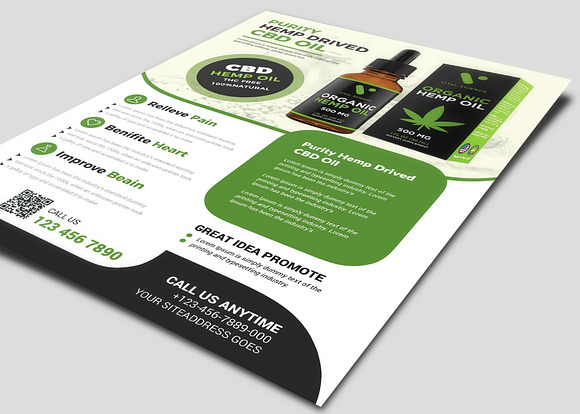 Hemp Product Flyer in Flyer Templates - product preview 2