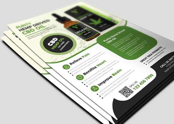 Hemp Product Flyer in Flyer Templates - product preview 3