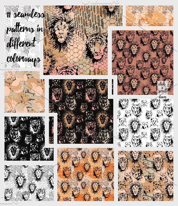 Safari Mood elements & patterns in Illustrations - product preview 7