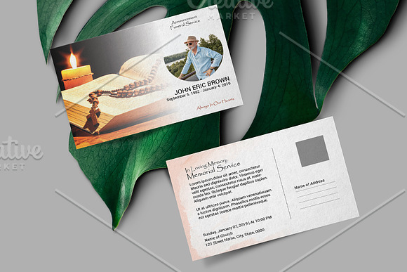 Funeral Announcement Card V02 in Card Templates - product preview 1