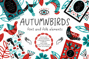 Autumnbirds  - font and folk element
