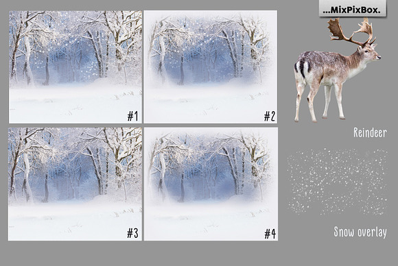 Winter Reindeer Backdrop in Add-Ons - product preview 1
