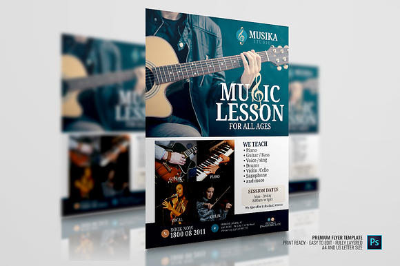 Music Tutorial Flyer in Flyer Templates - product preview 1