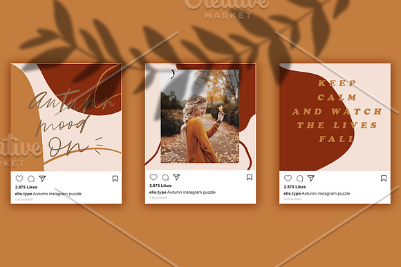 AUTUMN INSTAGRAM PUZZLE in Instagram Templates - product preview 2