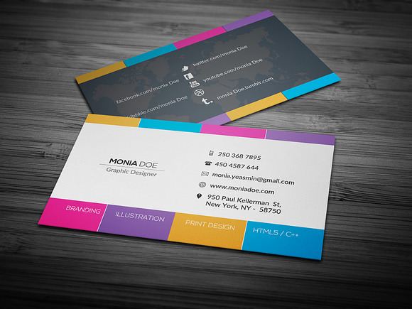 Minimal Corporate Business Card in Business Card Templates - product preview 1