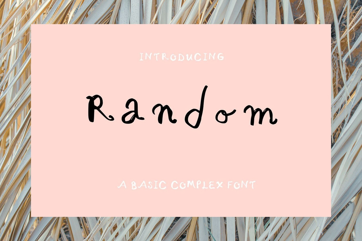 random - a handwritten fun font in Display Fonts - product preview 8