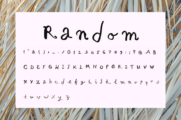 random - a handwritten fun font in Display Fonts - product preview 1