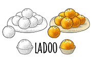 Indian traditional sweets Ladoo in