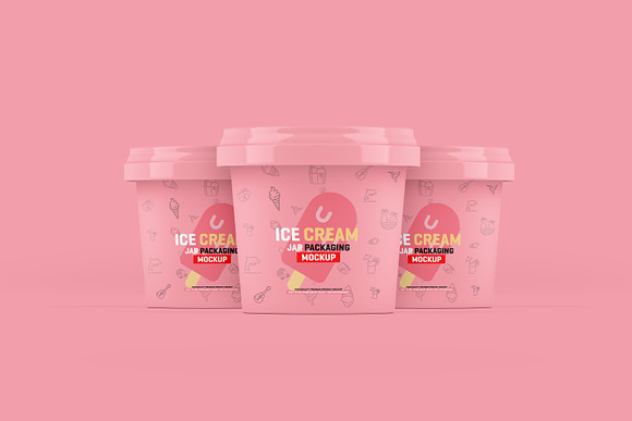 Ice Cream Jar Packaging Mockup in Product Mockups - product preview 4