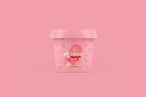 Ice Cream Jar Packaging Mockup in Product Mockups - product preview 7
