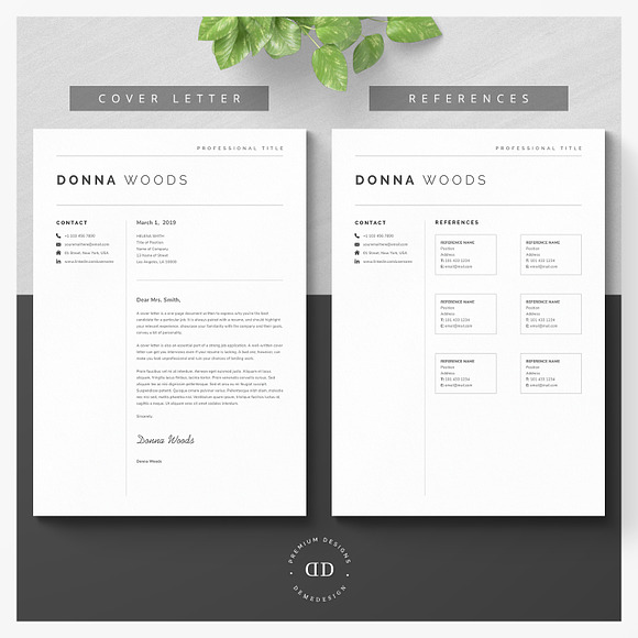 Modern Resume Template Kit in Resume Templates - product preview 2