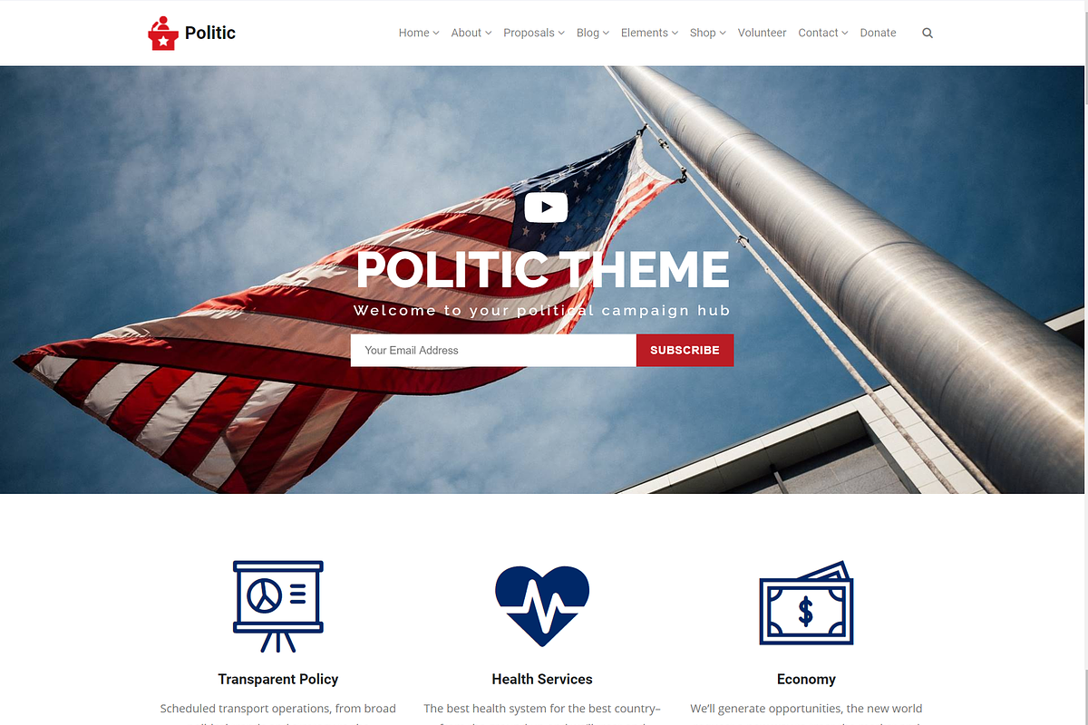Politic WordPress Theme in WordPress Business Themes - product preview 8