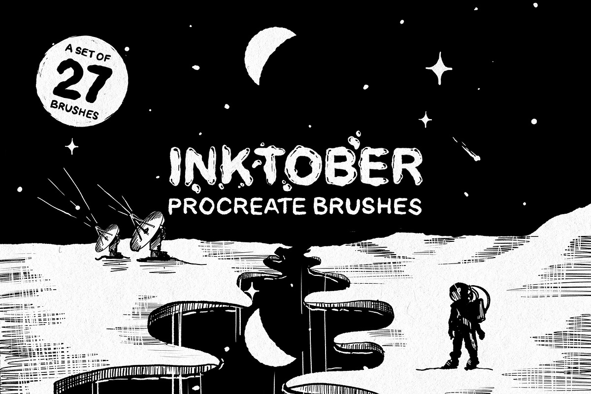 Inktober Procreate brushes in Add-Ons - product preview 8