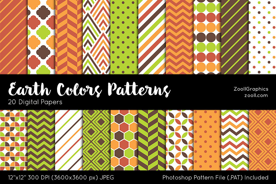 Earth Colors Digital Papers