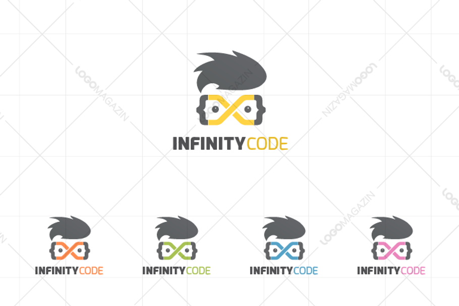 Geek Code Infinity Logo in Logo Templates - product preview 8