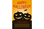 Helloween poster with two pumpkins
