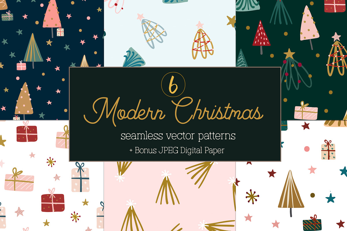 Modern Christmas pattern collection in Patterns - product preview 8