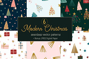 Modern Christmas pattern collection