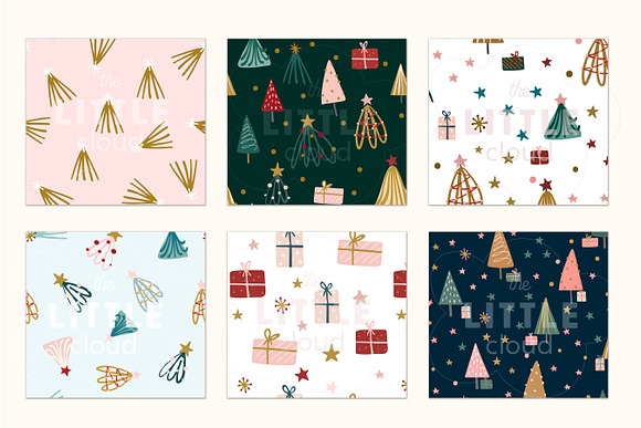 Modern Christmas pattern collection in Patterns - product preview 1