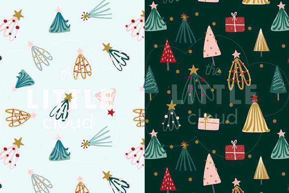 Modern Christmas pattern collection in Patterns - product preview 3