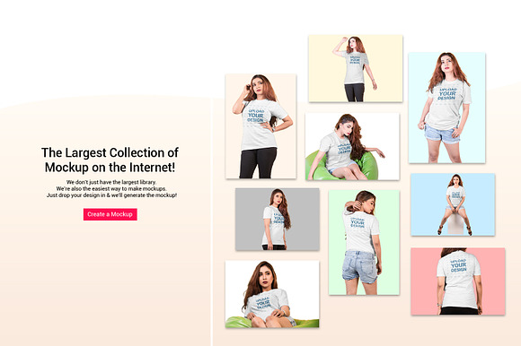 Female t-shirt Mockup-V-2-002 in Product Mockups - product preview 5