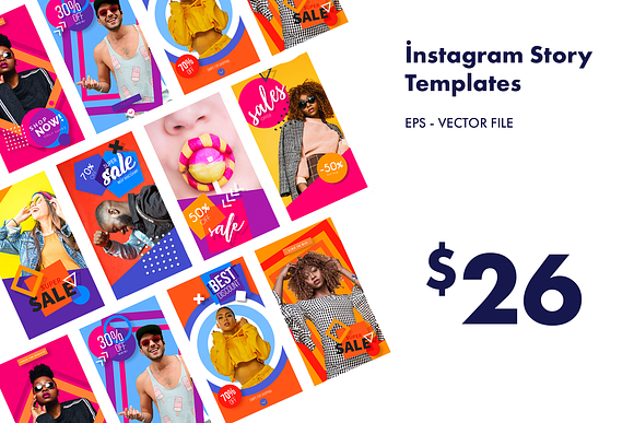 Instagram Story Templates design in Instagram Templates - product preview 1