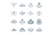 Sport balls logo icons set