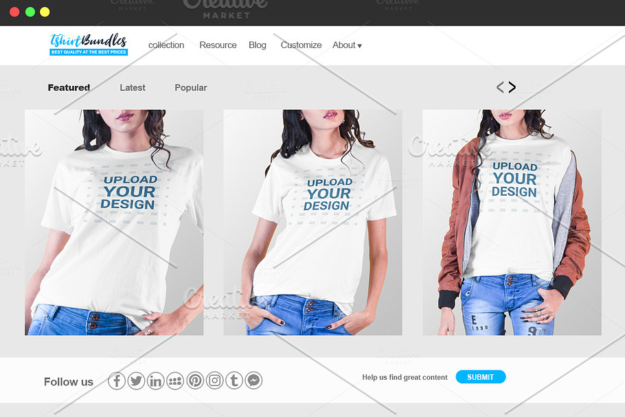 Female t-shirt Mockup-V-2-004 in Product Mockups - product preview 8