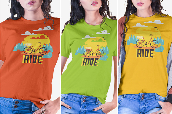 Female t-shirt Mockup-V-2-004 in Product Mockups - product preview 4
