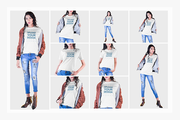 Female t-shirt Mockup-V-2-004 in Product Mockups - product preview 5
