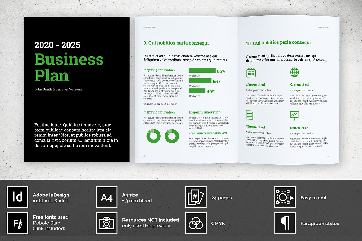 Business plan layout in Brochure Templates - product preview 8
