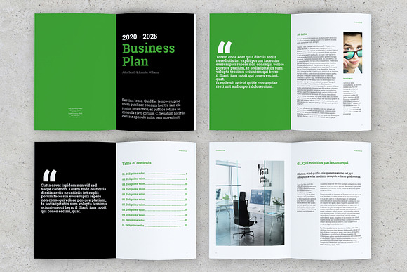 Business plan layout in Brochure Templates - product preview 1