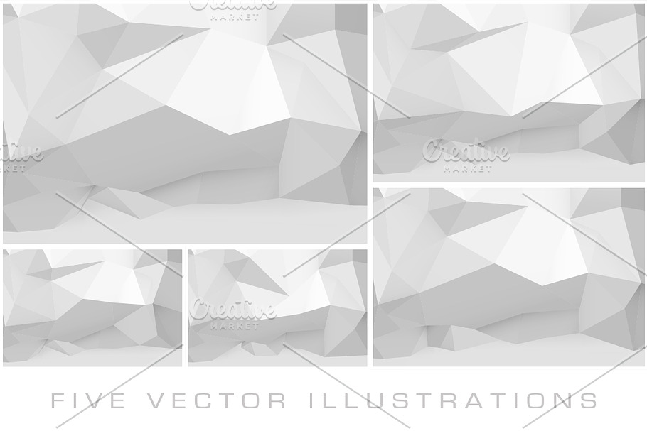 Abstract white polygonal pattern in Patterns - product preview 8