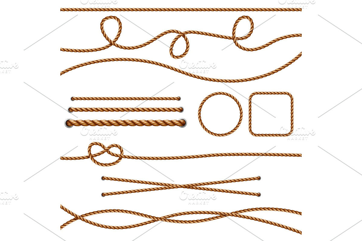 Fiber ropes. Straight brown in Graphics - product preview 8