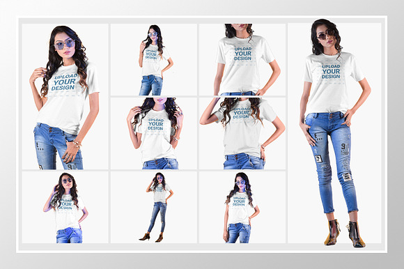 Female t-shirt Mockup-V-2-005 in Product Mockups - product preview 3
