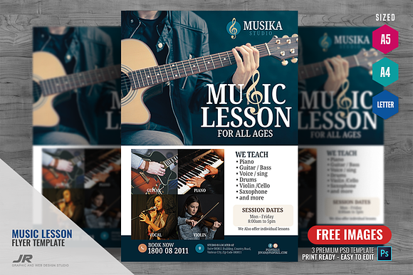 Music Tutorial Flyer in Flyer Templates - product preview 4