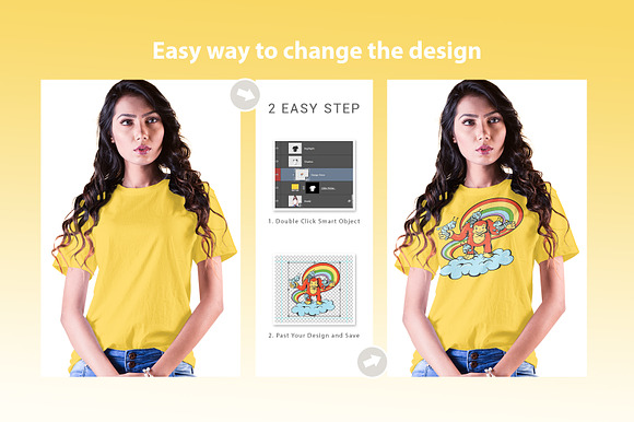 Female t-shirt Mockup-V-2-006 in Product Mockups - product preview 6
